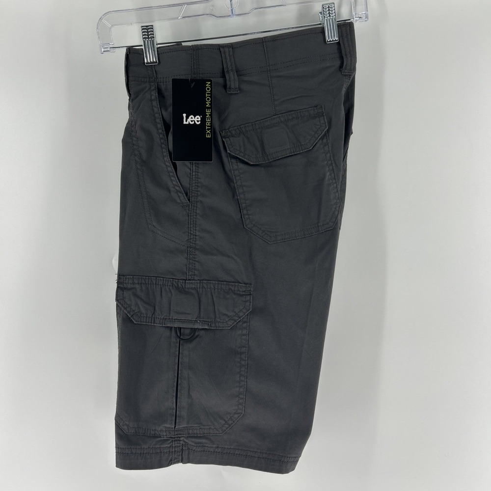 Lee Shorts Men's 29 Grey Extreme Motion Cargo Cotton Outdoor Sports Hiker NWT
